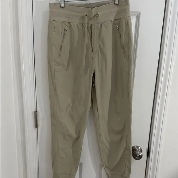 Athleta Tan Drawstring Joggers Size 4 - Picture 2 of 13